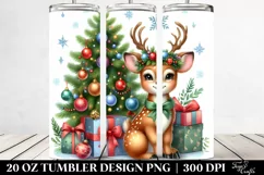 Cute Deer with Ornaments 20 Oz Tumbler Product Image 2