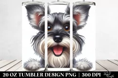 Crazy Miniature Schnauzer Smiling | 20 oz Tumbler Product Image 2
