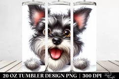 Crazy Miniature Schnauzer Smiling | 20 oz Tumbler Product Image 2