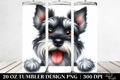 Crazy Miniature Schnauzer Smiling | 20 oz Tumbler Product Image 2