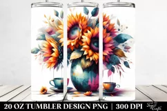 Abstract Vibrant Sunflower Pot | 20 oz Tumbler Product Image 2