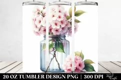Cherry Blossom Filled Jar | 20 oz Tumbler Product Image 2