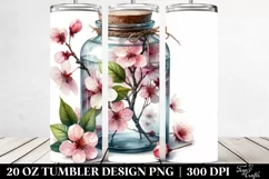 Cherry Blossom Filled Jar | 20 oz Tumbler Product Image 2