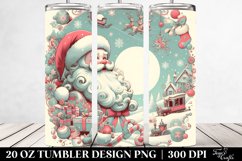 Pastel Christmas Santa 20 Oz Tumbler, Transparent Product Image 2