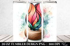 Wooden Small Stained Tulip | 20 Oz Tumbler Product Image 2