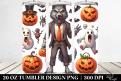 Funny Werewolf Clipart, High-Res 20 Oz Tumbler Product Image 2