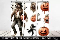 Funny Werewolf Clipart, High-Res 20 Oz Tumbler Product Image 2