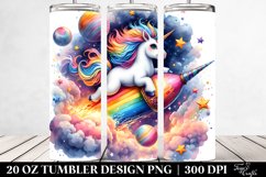 Baby Unicorn Riding Comet. 20 Oz Tumbler Design Product Image 2