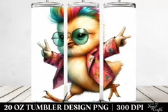 Revolted Baby Chicken Running | 20 oz Tumbler Product Image 2