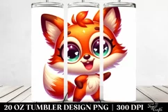 Cute Cartoon Baby Fox | 20 oz Tumbler Product Image 2