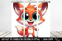 Cute Cartoon Baby Fox | 20 oz Tumbler Product Image 2