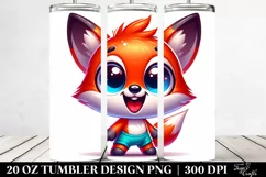 Cute Cartoon Baby Fox | 20 oz Tumbler Product Image 2
