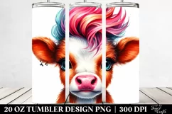 Cute Baby Cow 20 Oz Tumbler Product Image 2