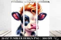 Cute Baby Cow 20 Oz Tumbler Product Image 2