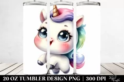 Expressive Funny Unicorn | 20 oz Tumbler Product Image 2