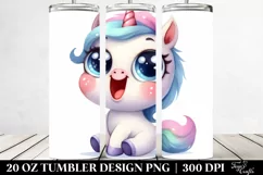 Expressive Funny Unicorn | 20 oz Tumbler Product Image 2