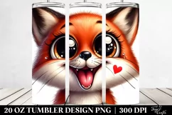 Fox with Big Eyes and Large Goofy Smile | 20 Oz Tumbler Product Image 2