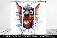 Crazy Watercolor Doberman | 20 oz Tumbler Product Image 2