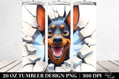 Funny Doberman Pinscher Ice Landscape Tumbler 20 oz Product Image 2