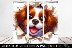Crazy Looking Brittany Watercolor | 20 Oz Tumbler Product Image 2