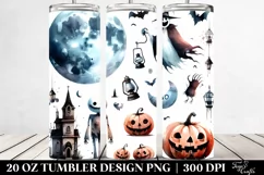 Funny Halloween Moon Clipart 20 Oz Tumbler Product Image 2