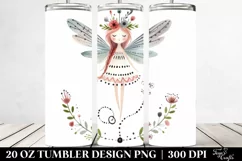 Whimsical Boho Fairy Clipart 20 Oz Tumbler Product Image 2