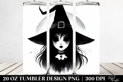 Simple Gothic Witch Watercolor Tumbler|20 oz Tumbler Product Image 2