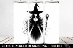 Simple Gothic Witch Watercolor Tumbler|20 oz Tumbler Product Image 2