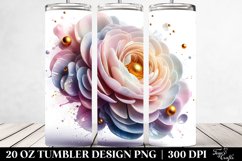 Abstract Pastel Ranunculus | 20 oz Tumbler Product Image 2