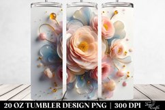 Abstract Pastel Ranunculus | 20 oz Tumbler Product Image 2