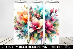 Colorful Bouquet with Magnolia | 20 oz Tumbler Product Image 2