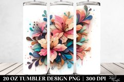 Abstract Pastel Wooden Stained Azalea | 20 oz Tumbler Product Image 2