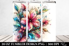 Abstract Pastel Wooden Stained Azalea | 20 oz Tumbler Product Image 2