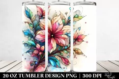 Abstract Pastel Wooden Stained Azalea | 20 oz Tumbler Product Image 2