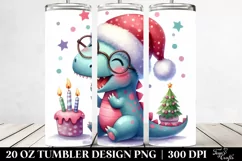 Excited Dinosaur with es Clipart 20 Oz Tumbler Product Image 2