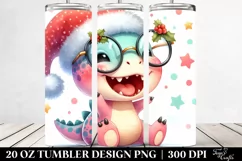 Excited Dinosaur with es Clipart 20 Oz Tumbler Product Image 2