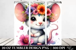 Cute Baby Mouse Playing | 20 oz Tumbler Product Image 2