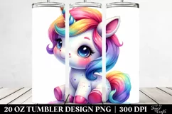 Cute Baby Unicorn Funny Tumbler Product Image 2