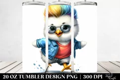 Cute Baby Chicken Running | 20 oz Tumbler Product Image 2