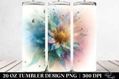 Abstract Shiny Sunflower Transparent | 20 oz Tumbler Product Image 2