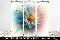 Abstract Shiny Sunflower Transparent | 20 oz Tumbler Product Image 2