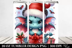 Cute Angry Baby Dragon with Decorations, 20 Oz Tumbler Product Image 2