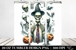 Funny Halloween Undead Clipart, High-Res 20 Oz Tumbler Product Image 2