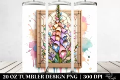Abstract Wooden Stained Foxglove | 20 oz Tumbler Product Image 2
