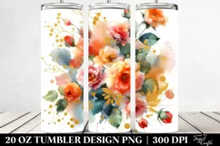 Vibrant Abstract Orange Roses | 20 oz Tumbler Product Image 2