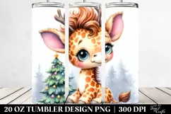 Vibrant Giraffe with Sunglasses 20 Oz Tumbler Product Image 2