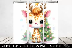 Watercolor Giraffe with Crazy Haircut, Transparent 20 Oz Product Image 2