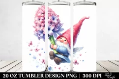 Floating Gnome with Hyacinth | 20 oz Tumbler Product Image 2