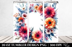 Vibrant Floral Frame Gerbera | 20 oz Tumbler Product Image 2