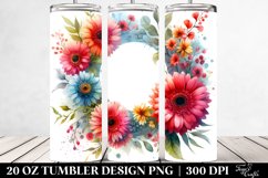 Vibrant Floral Frame Gerbera | 20 oz Tumbler Product Image 2